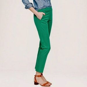 J.Crew Campbell Cropped Pants Emerald Green